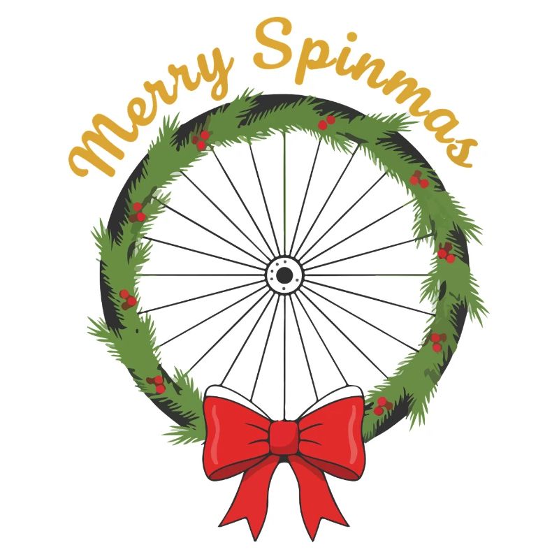 Merry Spinmas Bicycle Wreath