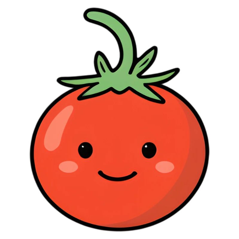 Kawaii Tomate Lächeln