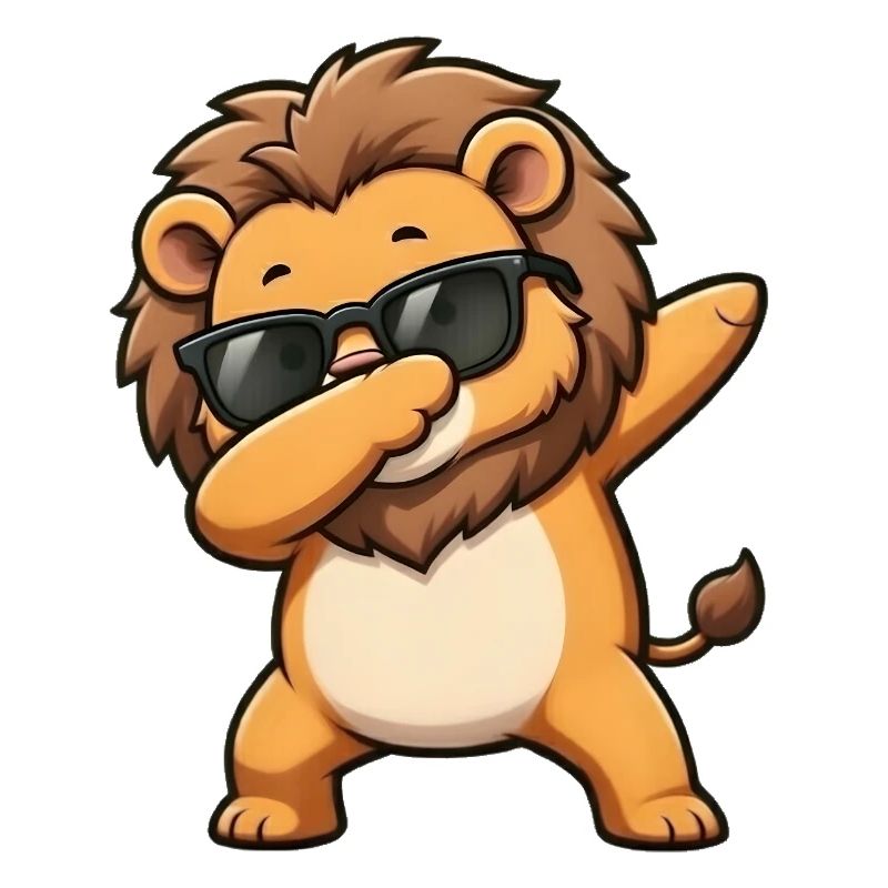 Dabbing Lion