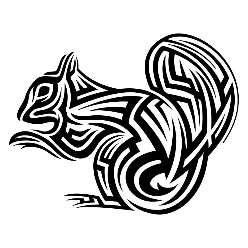 Eichhörnchen Tribal Tattoo