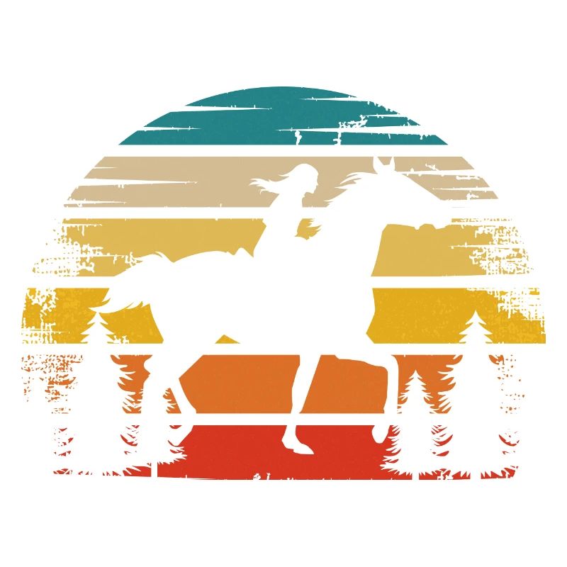 Rétro Soleil et Cheval - (2)
