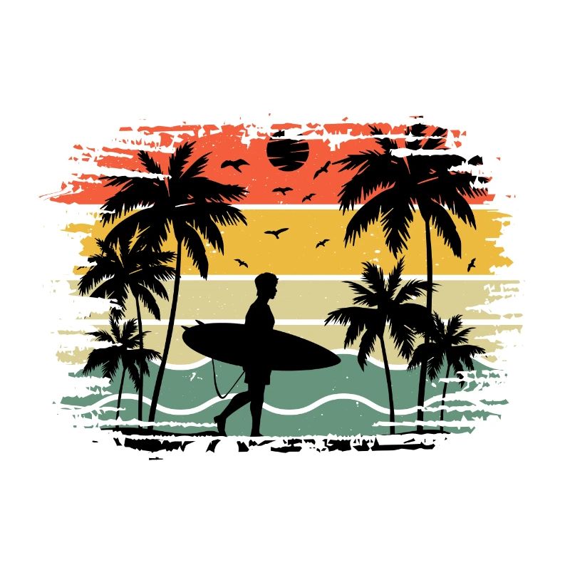 surf retro sunset