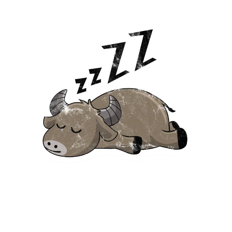 Sleeping buffalo