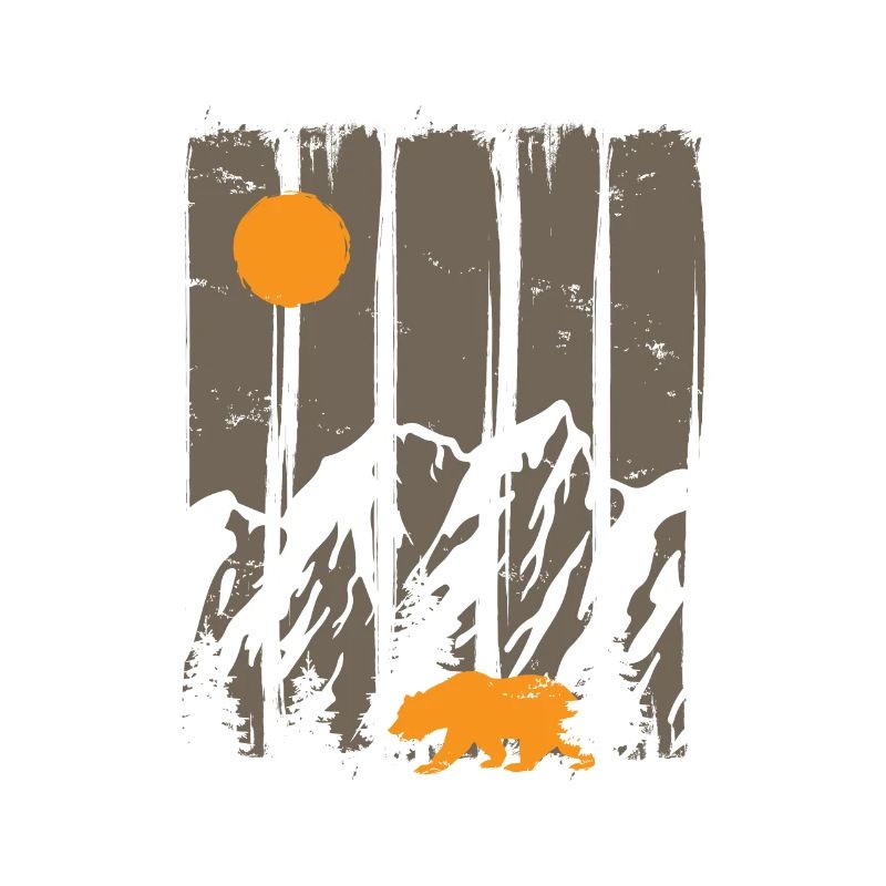 Mountains, Moon and Bear -