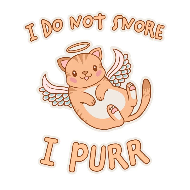 Schnurren Schnarchen Schlaf Spruch Katzen Geschenk