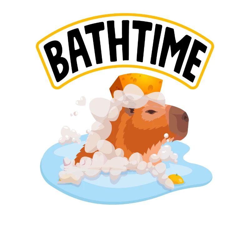 Capybara rongeur Bathtime Drôle