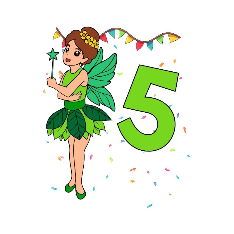 Mit Fee - Mädchen Geburtstag 5 Jahre