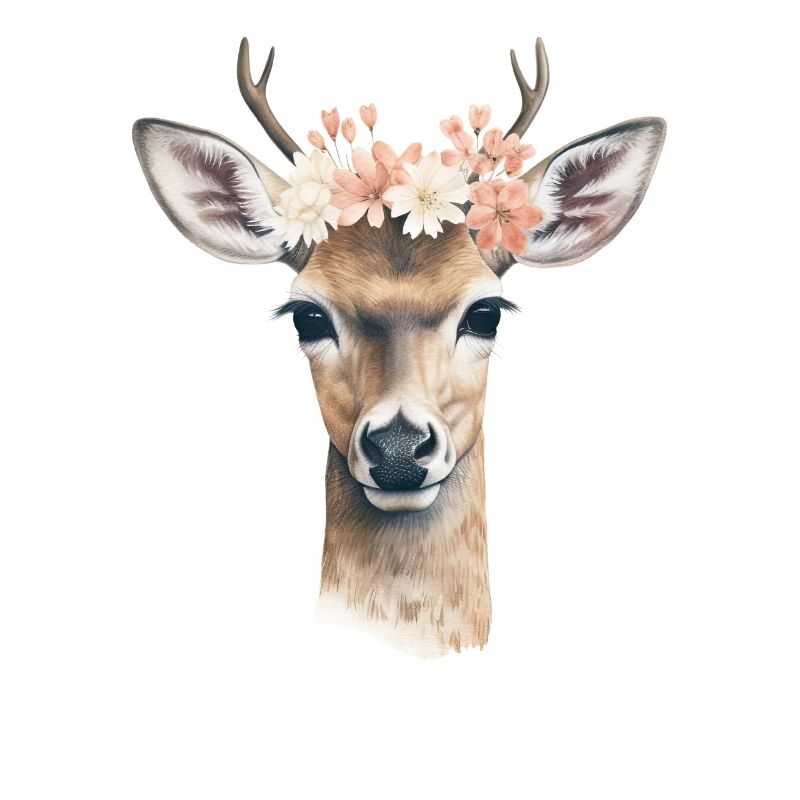Remplacement Dirndl Cerf Bois Cerf Fleurs Dames