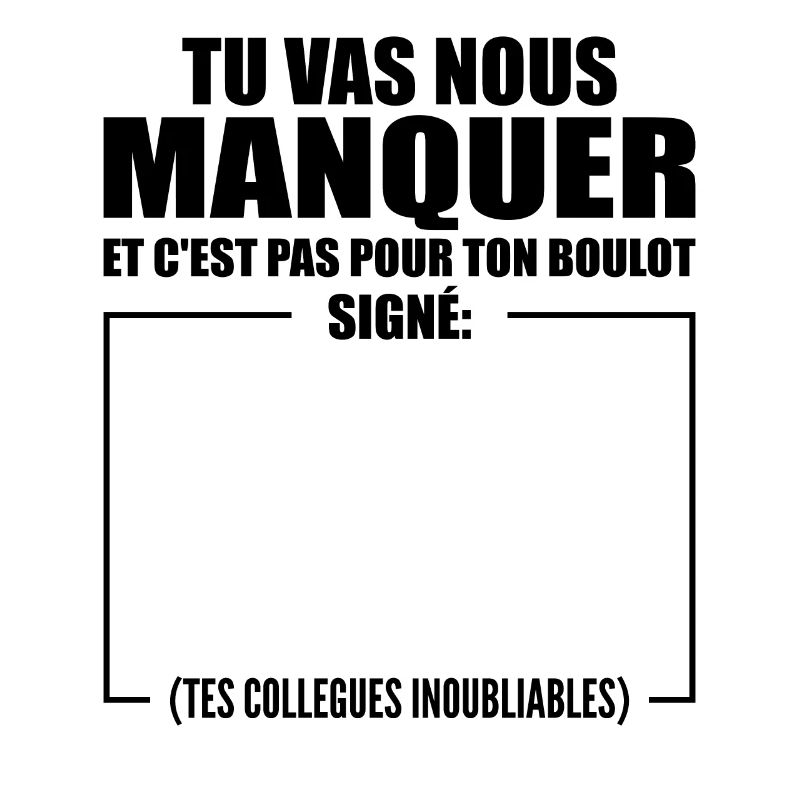 Departure Personalized Co-worker Signed