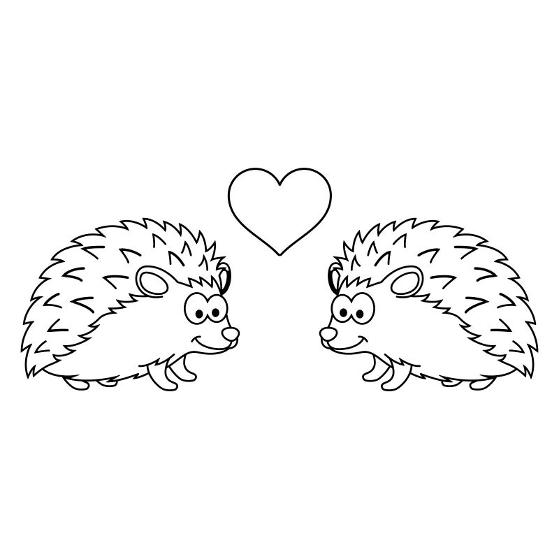 Igel Comic Paar Liebe