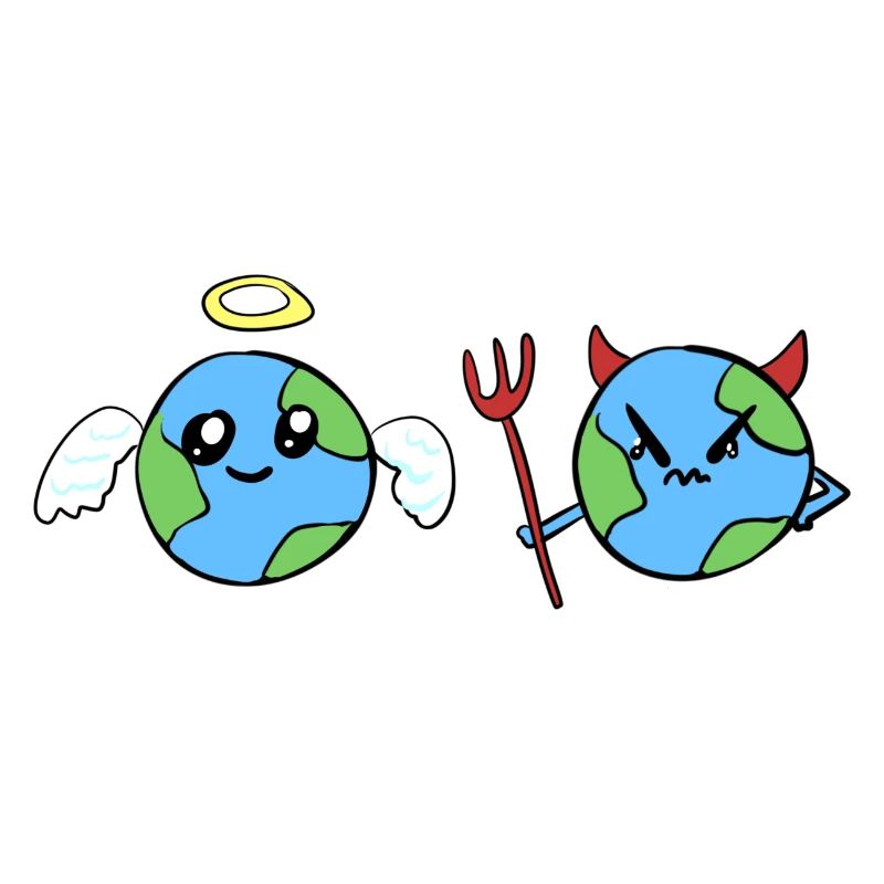 dear evil angel devil earth world symbol