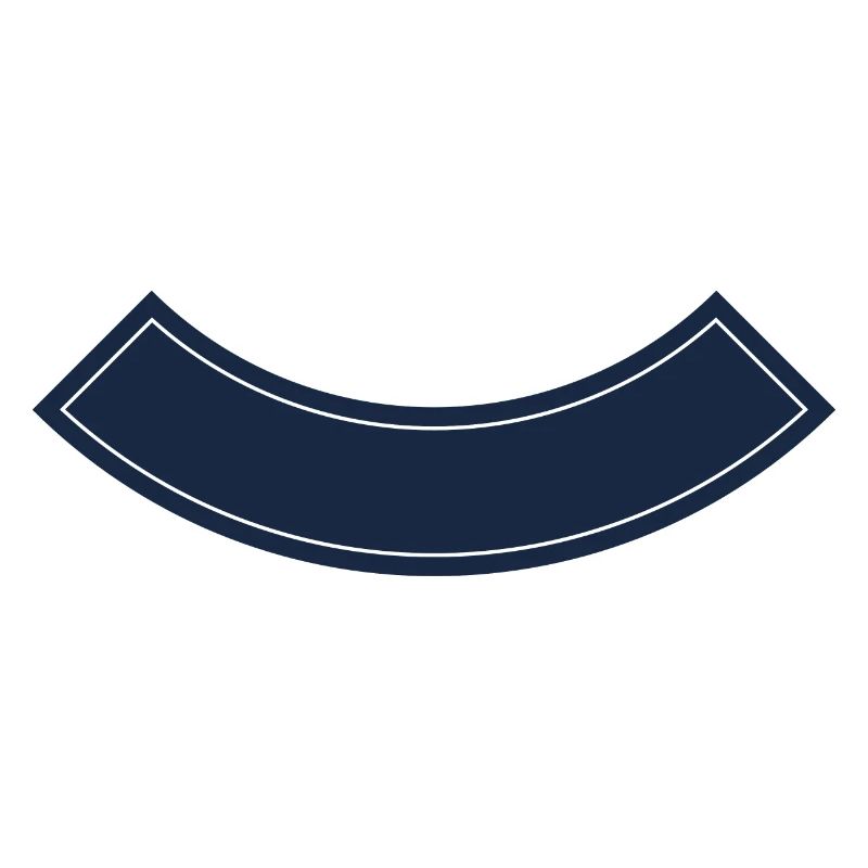 Banner curved below