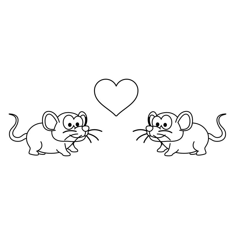 Mouse Comic Couple Love