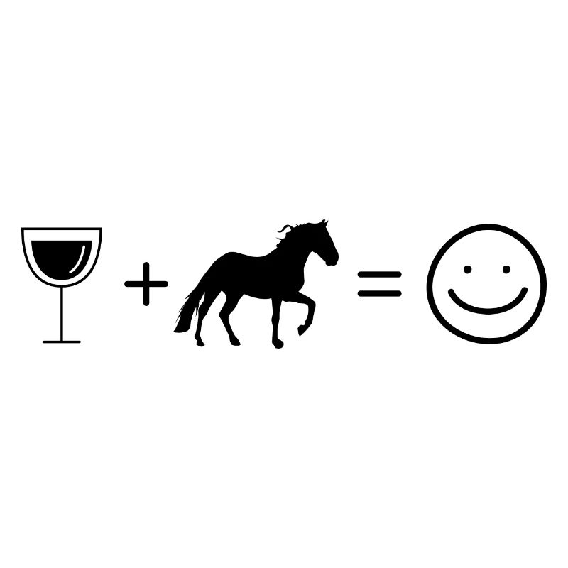Wine Smile Face et Cheval -