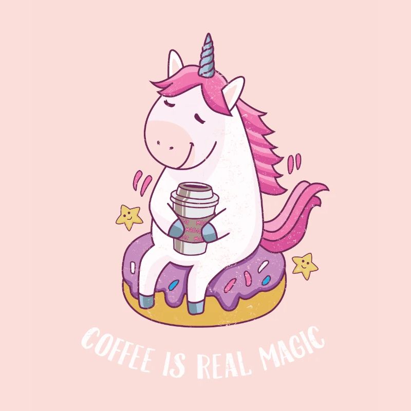 Coffee Is Real Magic - Kaffee Einhorn Geschenk