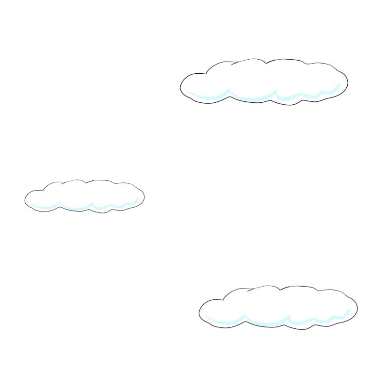 ciel arrière-plan trois nuages