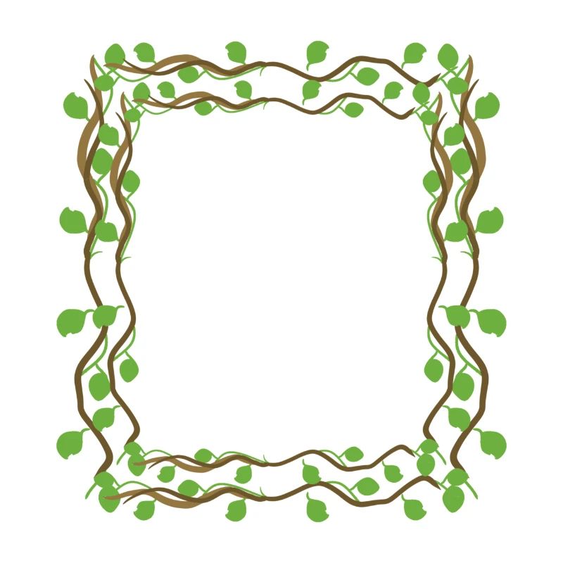 Leaves Square Shape Square Frame