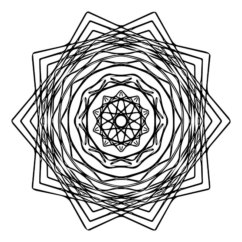 Geometric Square Square Mandala Shape