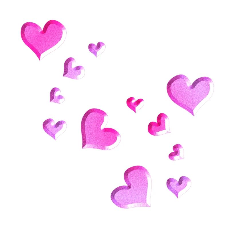 Heart Pattern Pink symbol glitter
