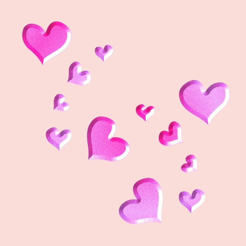 Heart Pattern Pink symbol glitter