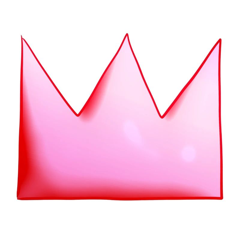 Pink Crown Cartoon Symbol Shape