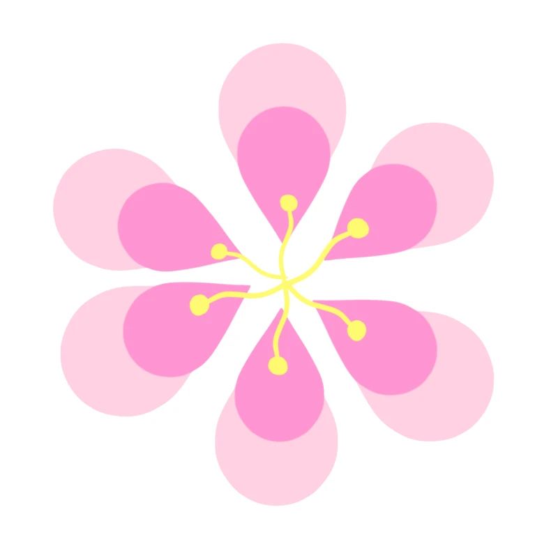 Fleur rose en forme de fleur