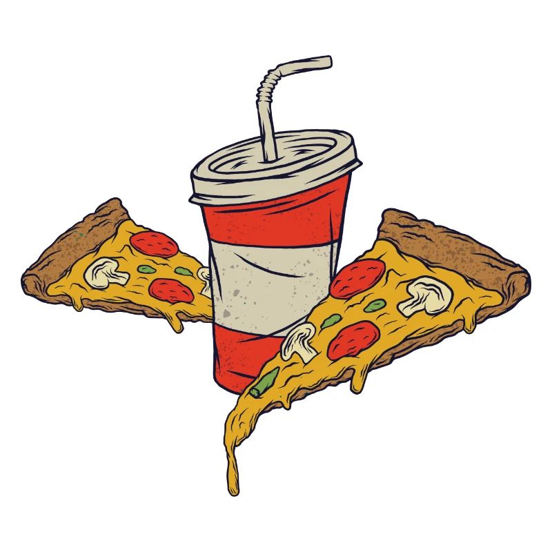 Pizza avec boisson