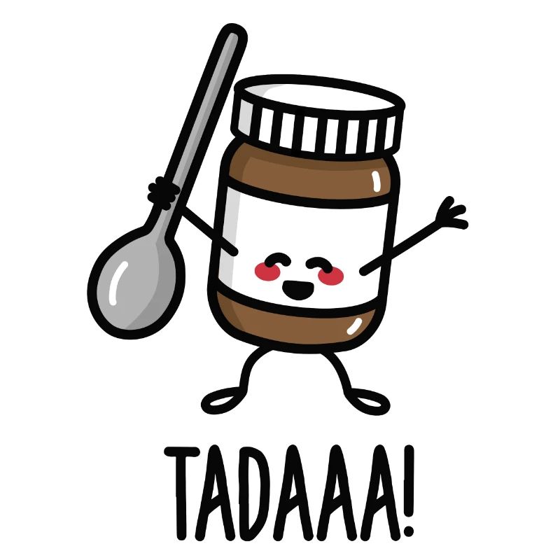 Tadaaa! Happy chocolate spread with spoon
