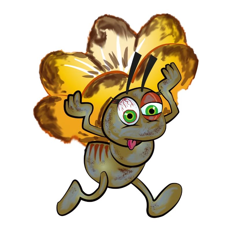 Zombie-Ameise mit einer Blume