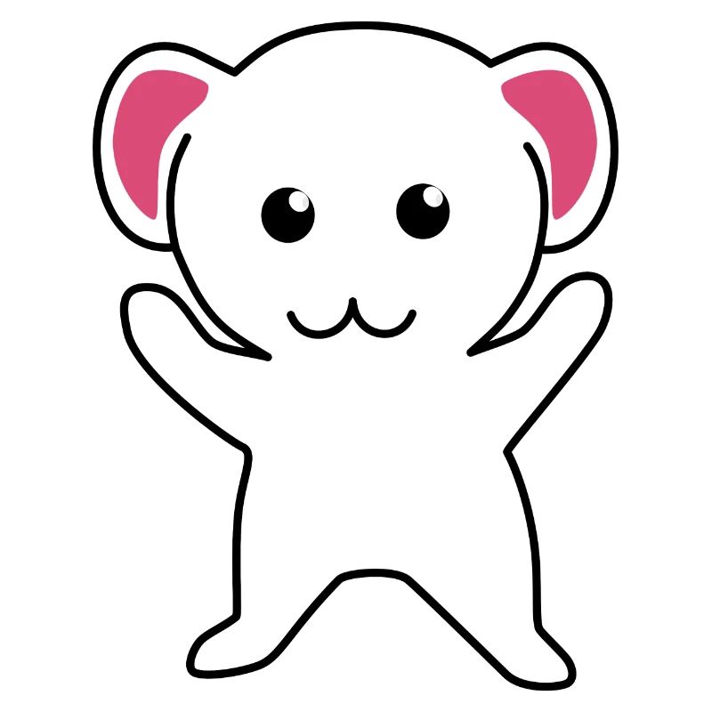 Cute white mouse
