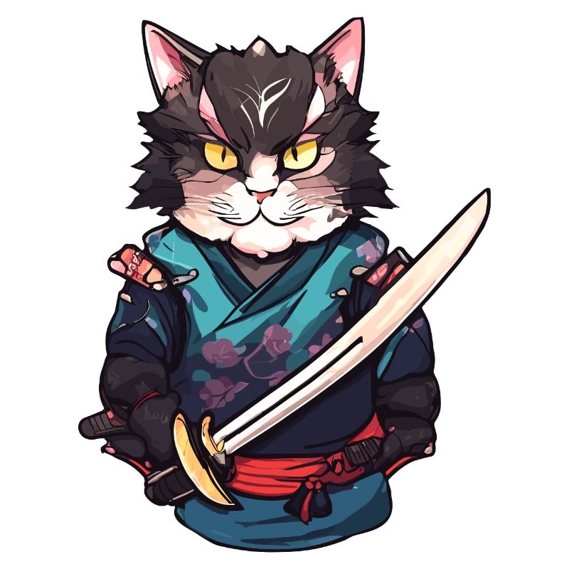 Chat samouraï #12