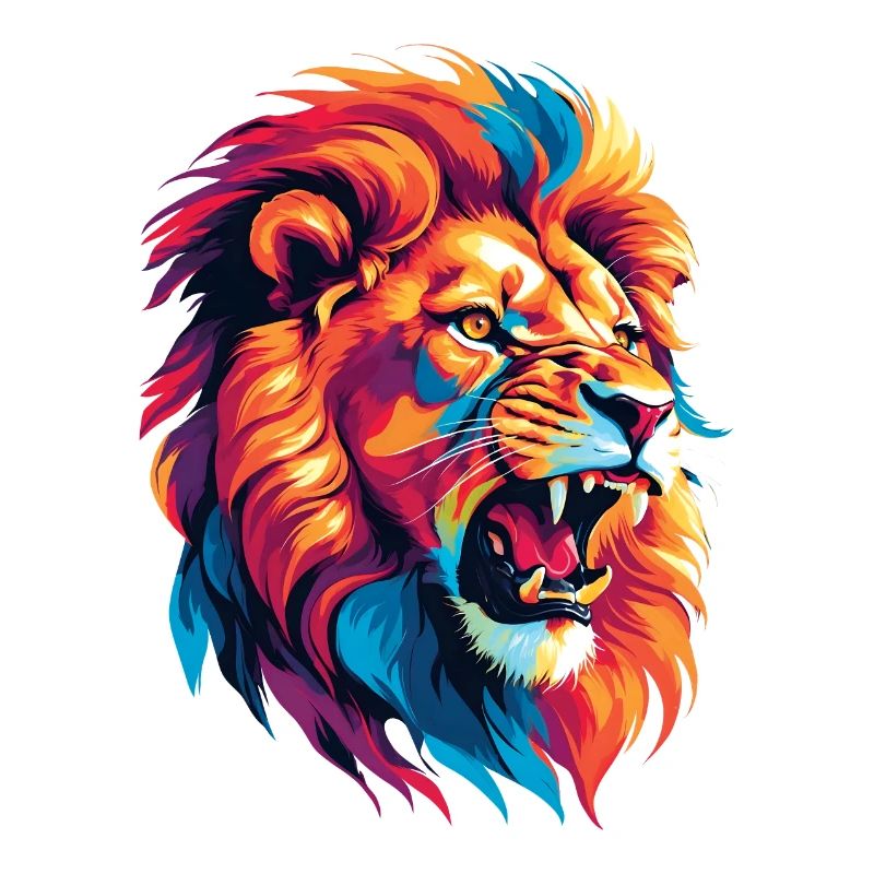 Multicolored Lion