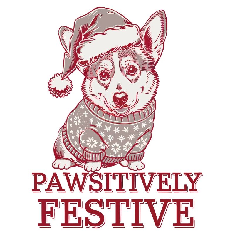 Corgi Pawsityvely Festlich