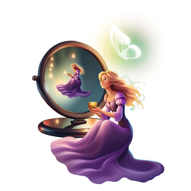 Princesse devant le miroir