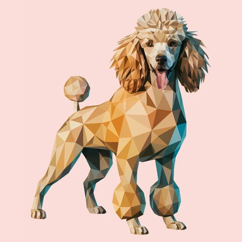 Caniche - Logo Low Poly cool