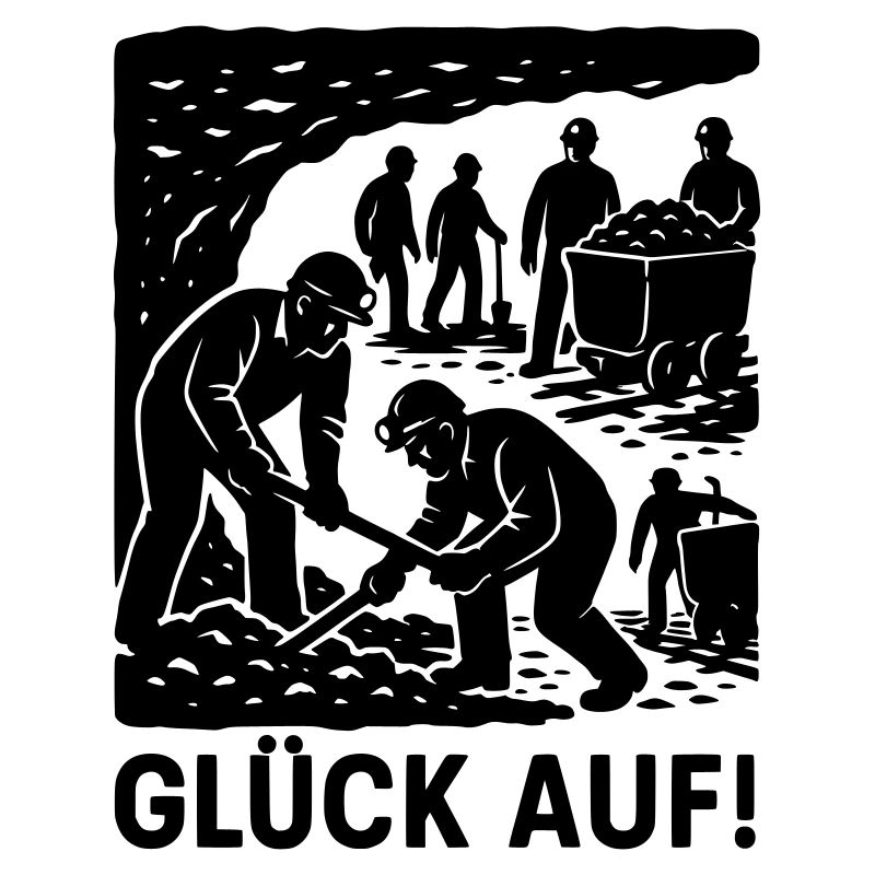 Luck On Mining Miner Work Coal Mine Historical