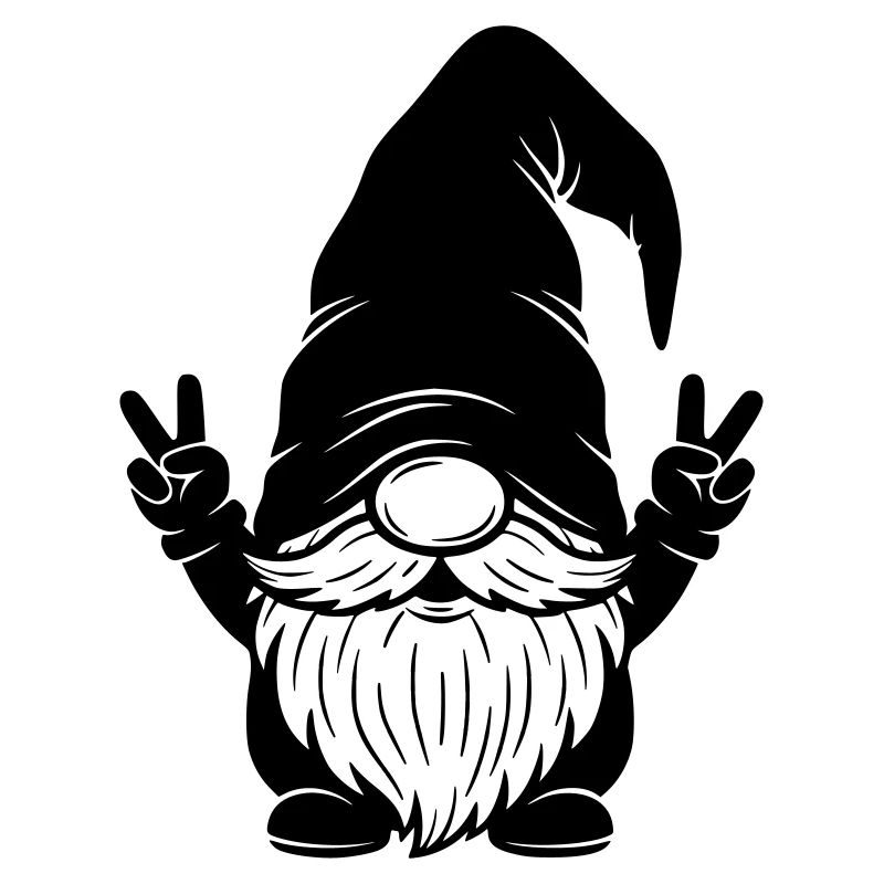 Funny Double Peace Gnome