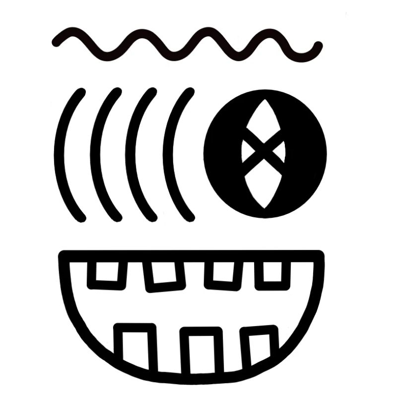 Visage de monstre ondulé