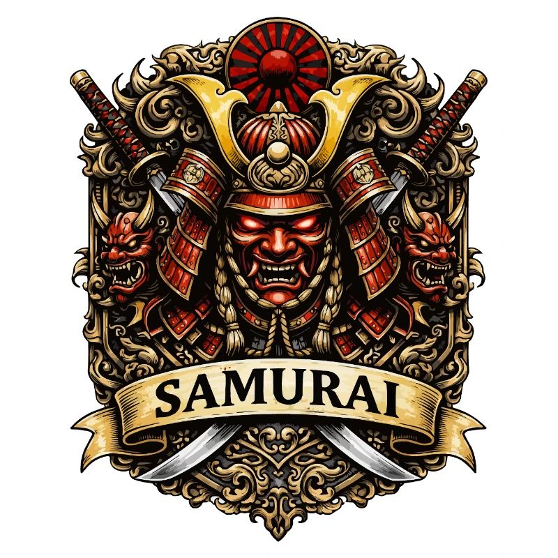Samurai Wappen Kriegerkunst