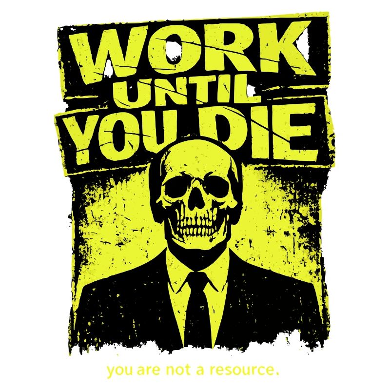 Work Till Death Skull