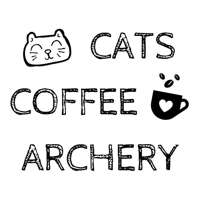 Katzen. Kaffee. Bogenschießen