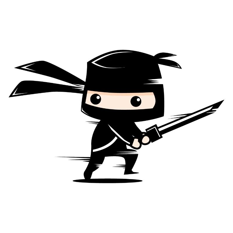süßer schwarzer Ninja