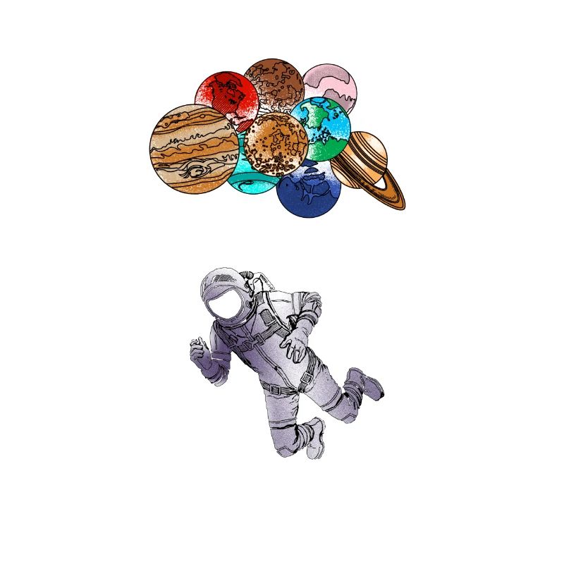 Astronaut planets gift