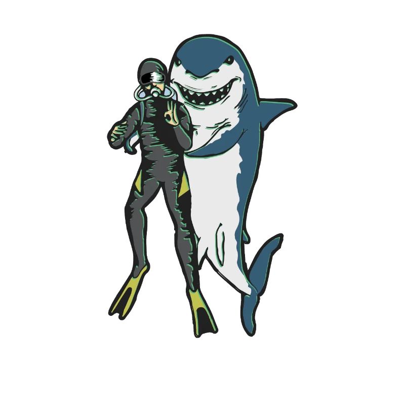 Shark divers
