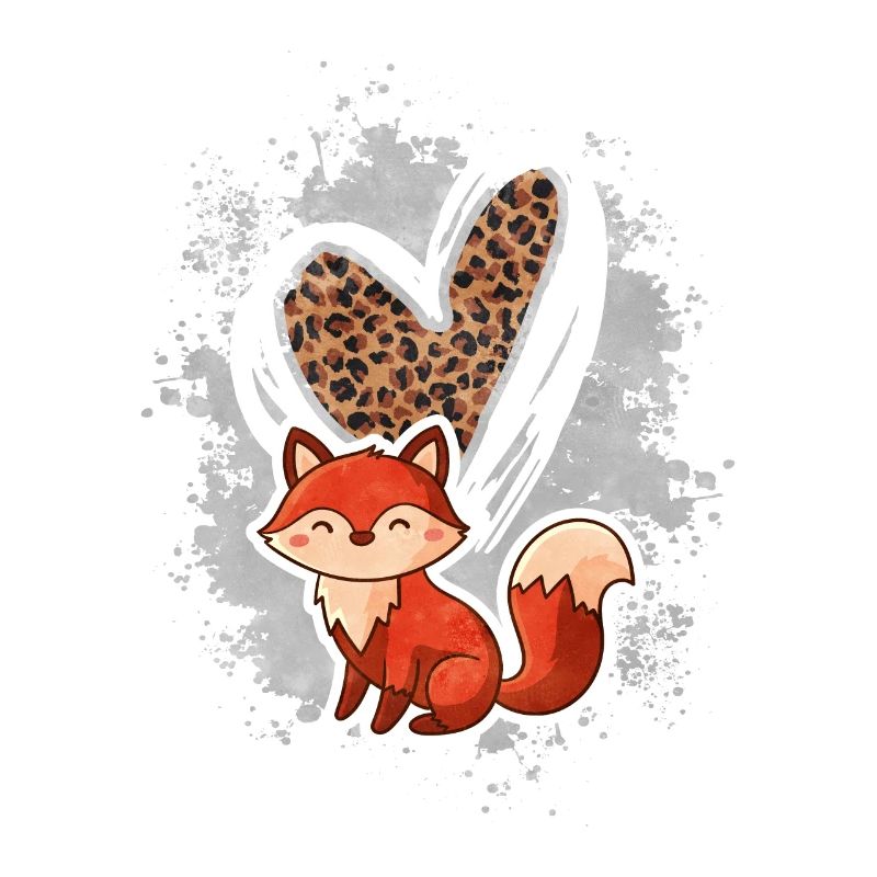 Fox Leopard Heart Gift