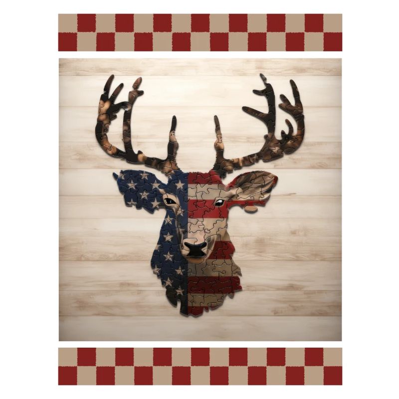 Pièce de puzzle drapeau américain manquant camouflage numérique