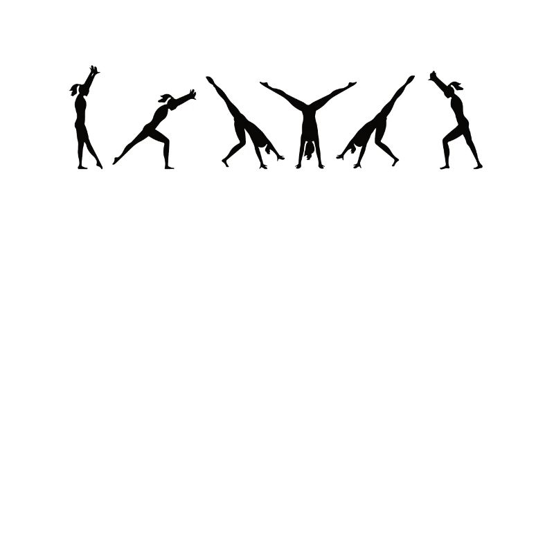 Gymnaste cool en roue de charrette