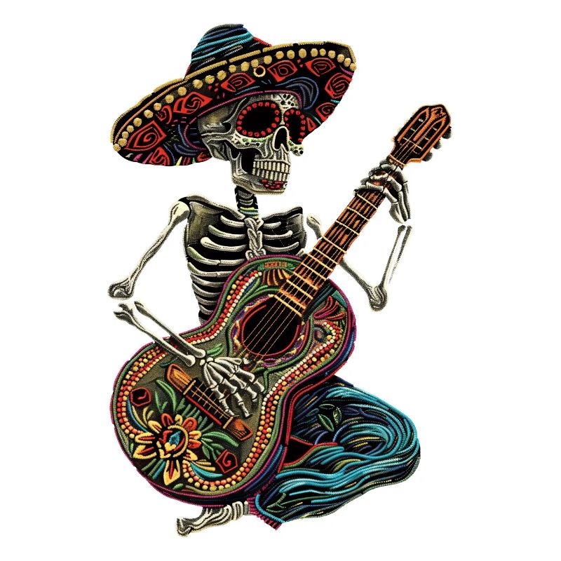 Mexican Skeleton Guitar
