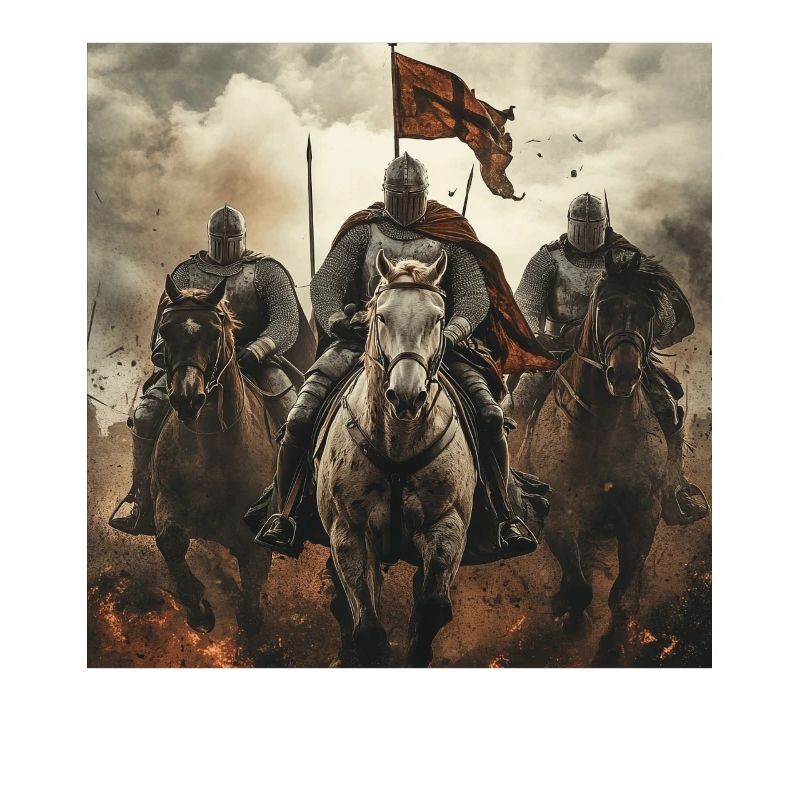 Ritter auf Pferd