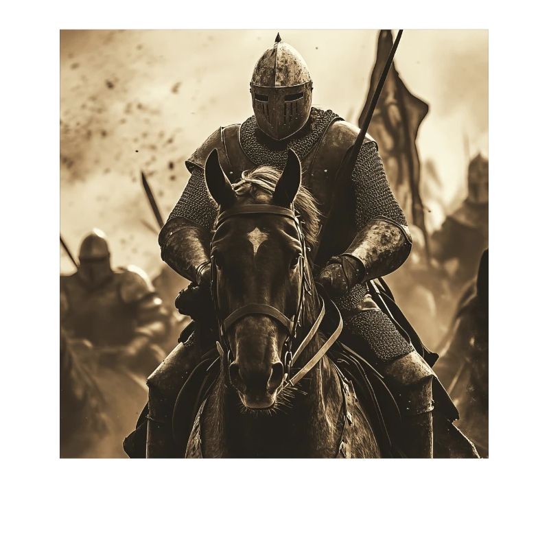 Ritter auf Pferd